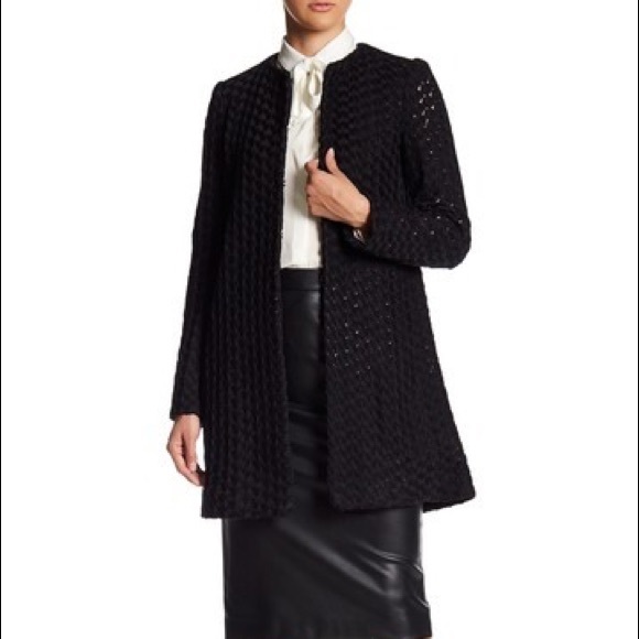 Alice + Olivia 'Shay' Floral Applique Boxy Coat